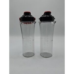 2 Pair Oster Versa Series Blender Travel Bottles +‎ Lids EUC To Go 20oz 600ml